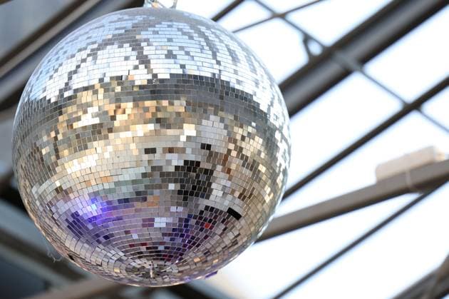 disco ball 23 05 2024, Erfurt, a disco ball hangs from the ceiling