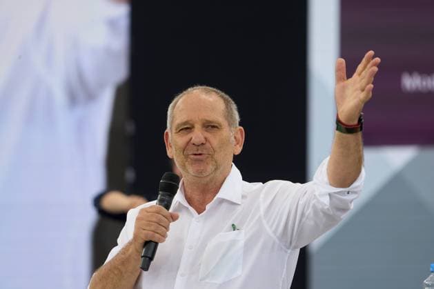Bernhard Stengele (Grüne, Stellvertretender Ministerpräsident des Freistaates Thüringen) spricht bei den Feierlichkeiten zum 75-jährigen Bestehen des Grundgesetzes 75 Jahre Grundgesetz *** Bernhard Stengele Greens, Deputy Prime Minister of the Free State of Thuringia speaks at the celebrations to mark the 75th anniversary of the Basic Law 75 years of the Basic Law DSC09205.jpg