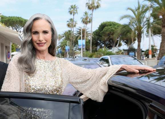 Cannes - Andie MacDowell At The Martinez Andie MacDowell is spotted at Hotel Martinez during 77th Film Festival of Cannes, on May 24, 2024 in Cannes, France. Photo by Marco Piovanotto ABACAPRESS.COM Cannes France  Copyright: xPiovanottoxMarco ABACAx
