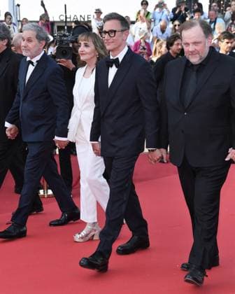 77th Cannes Film Festival 2024, Red carpet film The Most Precious of Cargoes Cannes, 77th Cannes Film Festival 2024, Red carpet film The Most Precious of Cargoes In the photo: Serge Hazanavicius, Dominique Blanc, Michel Hazanavicius, GrÃ gory Gadebois Cannes France  Copyright: xIPA ABACAx