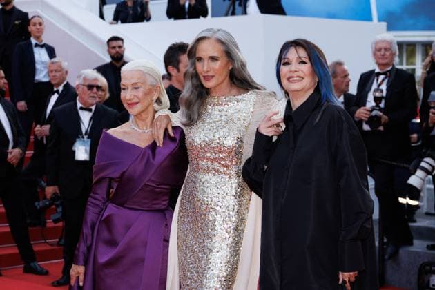 M MontÃ e des marches du film Â La plus prÃ cieuse des marchandises Â lors du 77eme Festival International du Film de Cannes Helen Mirren, Andie MacDowell, Iris Berben MontÃ e des marches du film Â La plus prÃ cieuse des marchandises Â lors du 77eme Festival International du Film de Cannes, au Palais des Festivals Ã Cannes On may 24th 2024 Jacovides Moreau Bestimage Red carpet of the movie Â The most precious of cargoes Â during the 77th Cannes International Film Festival at the Palais des Festivals in Cannes, France On may 24th 2024 Cannes France  Copyright: xJACOVIDES-MOREAUx xBESTIMAGExJACOVIDES-MOREAUx xBESTIMAGEx