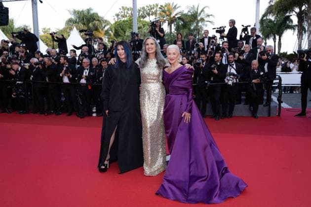 Cannes - The Most Precious of Cargoes Red Carpet Iris Berben, Andie MacDowell and Dame Helen Mirren attend the La Plus Precieuse Des Marchandises (The Most Precious Of Cargoes) Red Carpet at the 77th annual Cannes Film Festival at Palais des Festivals on May 24, 2024 in Cannes, France Photo by ShootPix ABACAPRESS.COM Cannes France  Copyright: xShootPix ABACAx