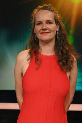 Editor Anne Jünemann, winner of Best Editing Fiction Cinema for her work on Behrooz Karamizades drama Empty Nets at the 34 German Camera Award ceremony