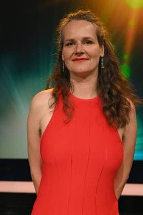 Editor Anne Jünemann, winner of Best Editing Fiction Cinema for her work on Behrooz Karamizades drama Empty Nets at the 34 German Camera Award ceremony