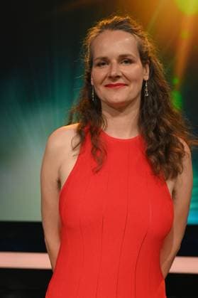 Editor Anne Jünemann, winner of Best Editing Fiction Cinema for her work on Behrooz Karamizades drama Empty Nets at the 34 German Camera Award ceremony