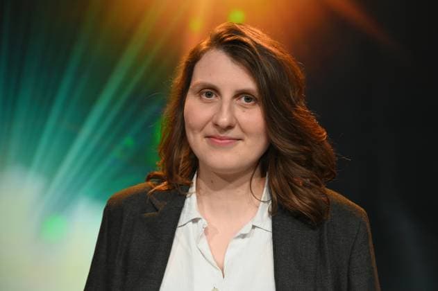Editor Yana Höhnerbach, winner of Best Editing Documentary Screen for Three Women - A War at the 34 German Camera Award ceremony