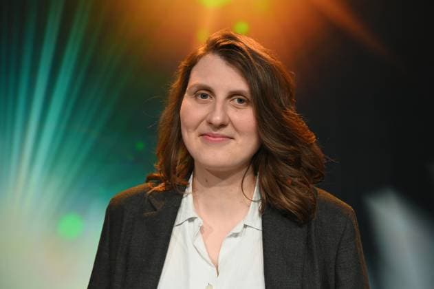 Editor Yana Höhnerbach, winner of Best Editing Documentary Screen for Three Women - A War at the 34 German Camera Award ceremony