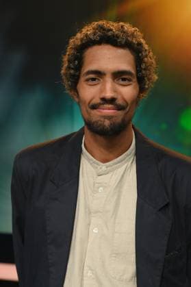 Cinematographer Noah Böhm, winner of Best Cinematography Short Film, receives the award for his camera work in Berthold Wahjudis short film Sensibelchen at the 34 German Cinematography Award ceremony