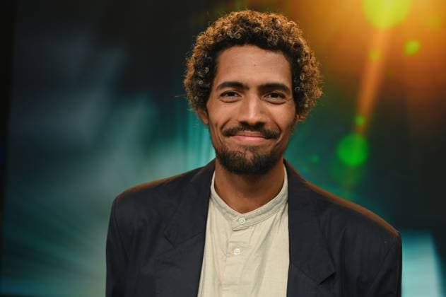 Cinematographer Noah Böhm, winner of Best Cinematography Short Film, receives the award for his camera work in Berthold Wahjudis short film Sensibelchen at the 34 German Cinematography Award ceremony