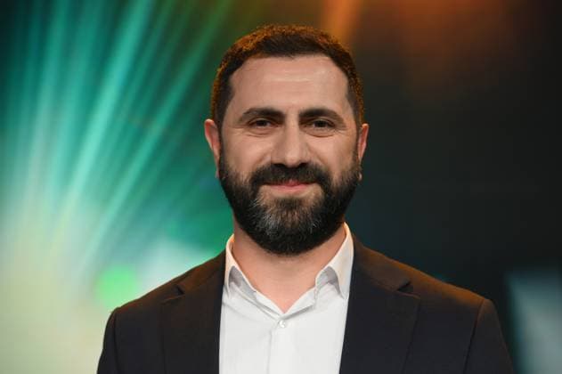 Cinematographer Daniel Guliyev, winner for the image design in Orkhan Aghazadehs documentary The Return of the Projectionist at the 34 German Cinematography Award ceremony