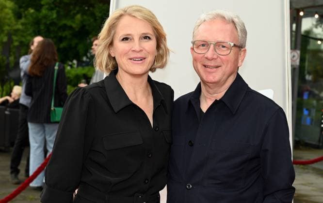 Presenter Susan Link and her husband Wolfgang Link attend the award ceremony 34 German Camera Award