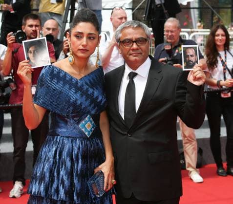 77eme Festival International du Film de Cannes Marches du film The Seed of the Sacred Fig 77th Cannes Film Festival Red carpet of the film The seed of the sacred fig Golshifteh Farahani and Mohammad Rasoulof 305499 2024 05 24 Cannes France  Copyright: xIsabellexVautierx xStarfacex STAR_305499_040