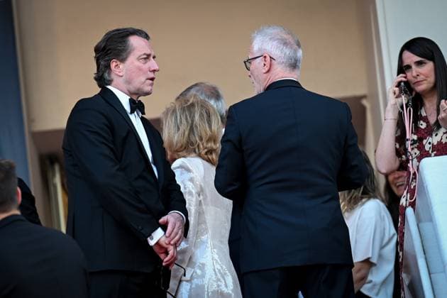 77eme Festival International du Film de Cannes Montee des marches du film La plus precieuse des marchandises Festival de Cannes 2024 77e Ã dition montee La plus precieuse des marchandises Dominique Boutonnat, Thierry Fremaux 305502 2024 05 24  Copyright: xLionelxGuericolas MPPx STAR_305502_008