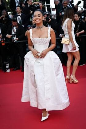 77eme Festival International du Film de Cannes Montee des marches du film La plus precieuse des marchandises Festival de Cannes 2024 77e Ã dition montee La plus precieuse des marchandises LÃ na Mahfouf 305502 2024 05 24  Copyright: xLionelxGuericolas MPPx STAR_305502_040