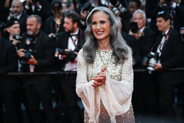 77eme Festival International du Film de Cannes Montee des marches du film La plus precieuse des marchandises Festival de Cannes 2024 77e Ã dition montee La plus precieuse des marchandises Andie MacDowell 305502 2024 05 24  Copyright: xLionelxGuericolas MPPx STAR_305502_064
