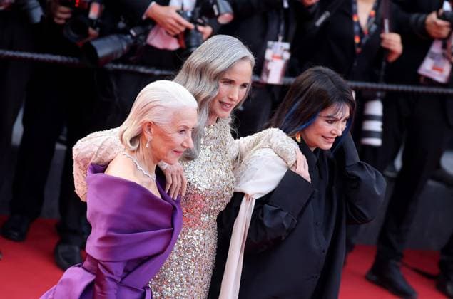 J MontÃ e des marches du film Â La plus prÃ cieuse des marchandises Â lors du 77eme Festival International du Film de Cannes Helen Mirren, Andie MacDowell, Iris Berben MontÃ e des marches du film Â La plus prÃ cieuse des marchandises Â lors du 77eme Festival International du Film de Cannes, au Palais des Festivals Ã Cannes On may 24th 2024 Jacovides Moreau Bestimage Red carpet of the movie Â The most precious of cargoes Â during the 77th Cannes International Film Festival at the Palais des Festivals in Cannes, France On may 24th 2024 Cannes France  Copyright: xJACOVIDES-MOREAUx xBESTIMAGExJACOVIDES-MOREAUx xBESTIMAGEx