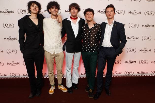 Exclusive Magnumday8photocall Exclusive RomÃ o Abolin, Pierre Gauchard, Thibault Serviere, Paul Marques Duarte, Lucien Burckel from Tell SoirÃ e Â Queer PalmÂ on the Magnum beach during the 77th Cannes International Film Festival on May 24, 2024 Cannes France Christophe Clovis Magnum Cannes via Bestimage Magnum Beach Â Queer Palm Â party during the 77th Cannes International Film Festival on May 24, 2024 Cannes France  Copyright: xJeremyxMelloulx xMagnumxCannesxviaxBestimagexJeremyxMelloulx xMagnumxCannesxviaxBestimagex