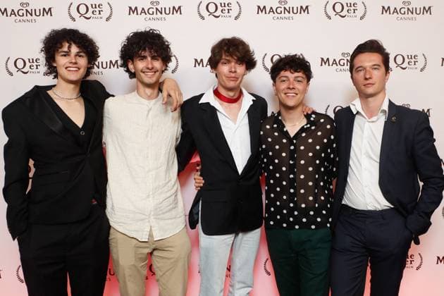 Exclusive Magnumday8photocall Exclusive RomÃ o Abolin, Pierre Gauchard, Thibault Serviere, Paul Marques Duarte, Lucien Burckel from Tell SoirÃ e Â Queer PalmÂ on the Magnum beach during the 77th Cannes International Film Festival on May 24, 2024 Cannes France Christophe Clovis Magnum Cannes via Bestimage Magnum Beach Â Queer Palm Â party during the 77th Cannes International Film Festival on May 24, 2024 Cannes France  Copyright: xJeremyxMelloulx xMagnumxCannesxviaxBestimagexJeremyxMelloulx xMagnumxCannesxviaxBestimagex