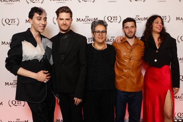 Exclusive Magnumday8photocall Exclusive Jury members Paloma, Lukas Dhont, Juliana Rojas, Jad Salfiti, Sophie Letourneur Queer Palm party on the Magnum beach during the 77th Cannes International Film Festival, France, May 24, 2024 Christophe Clovis Magnum Cannes via Bestimage Magnum Beach Â Queer Palm Â party during the 77th Cannes International Film Festival on May 24, 2024 Cannes France  Copyright: xJeremyxMelloulx xMagnumxCannesxviaxBestimagexJeremyxMelloulx xMagnumxCannesxviaxBestimagex