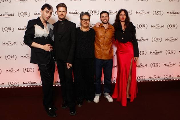 Exclusive Magnumday8photocall Exclusive Jury members Paloma, Lukas Dhont, Juliana Rojas, Jad Salfiti, Sophie Letourneur Queer Palm party on the Magnum beach during the 77th Cannes International Film Festival, France, May 24, 2024 Christophe Clovis Magnum Cannes via Bestimage Magnum Beach Â Queer Palm Â party during the 77th Cannes International Film Festival on May 24, 2024 Cannes France  Copyright: xJeremyxMelloulx xMagnumxCannesxviaxBestimagexJeremyxMelloulx xMagnumxCannesxviaxBestimagex