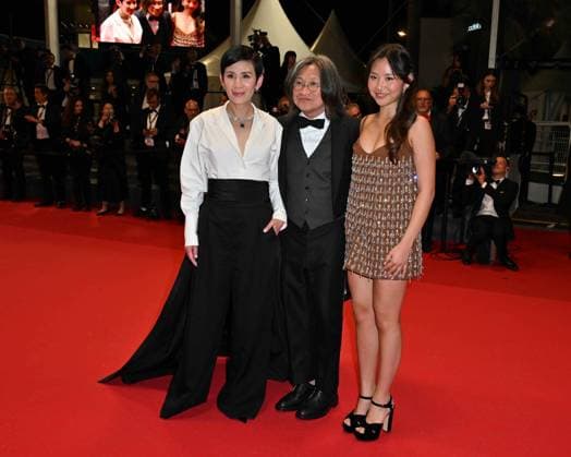 Cannes, 77th Cannes Film Festival 2024, red carpet film She s Got No Name In the photo: Ho-Sun Chan, Jilian Chan, Sandra Ng  Copyright: xManuelexMangiarottix xipa-agencyx xPoolxPhotoxEventsx03x IPA_Agency_IPA46503144
