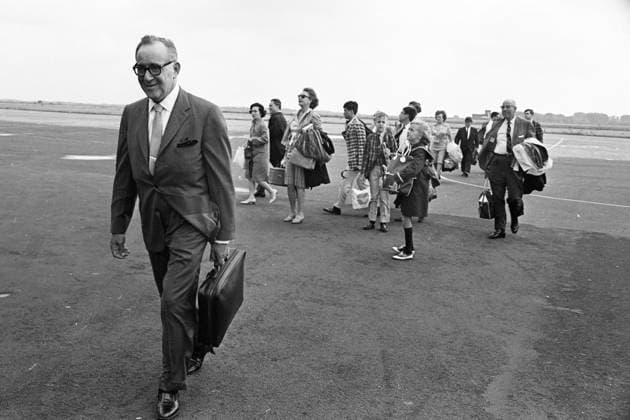 Ancestor : BENNY GOODMAN A BRUXELLES (JAZZ) 08 19 66- ARRIVÉE DE BENNY GOODMAN À ZAVENTEM Brussels Belgium  Copyright: xx