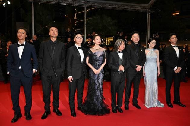 Cannes, 77th Cannes Film Festival 2024, red carpet film She s Got No Name In the photo: Yang Mi, Lei Jiayin, Peter Chan Ho-sun, Zhang Ziyi, Da Peng  Copyright: xManuelexMangiarottix xipa-agencyx xPoolxPhotoxEventsx03x IPA_Agency_IPA46503252