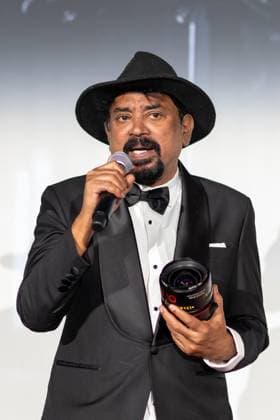 Cannes - Pierre Angenieux Prize Award Ceremony Santosh Sivan during the 2024 Pierre Angenieux Prize award ceremony at the 77th annual Cannes Film Festival at the Palais des Festivals, Saturday, May 24, 2024 in Cannes, France. Photo by Cyril Chateau ABACAPRESS.COM Cannes France  Copyright: xChateauxCyril ABACAx