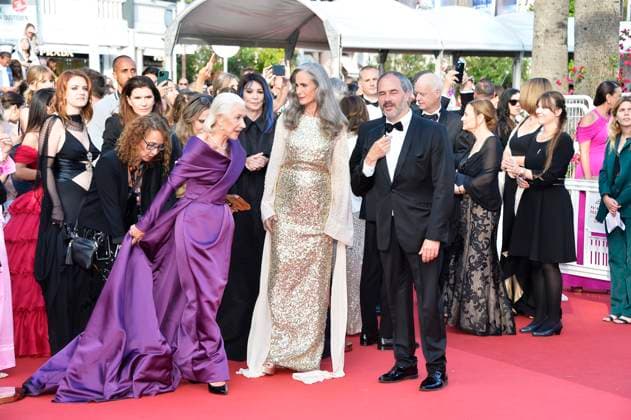 Helen Mirren and Andie MacDowell at The most Precious of Cargoes premiere during the 77th Cannes Film Festival 24 05 2024