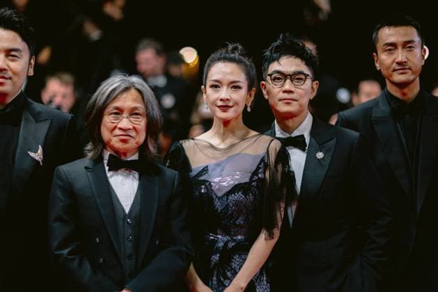 77th International Cannes Film Festival Red carpet 77eme Festival International du Film de Cannes Montee des marches du film She got No Name 305515 2024 05 24 Alpes Maritimes Cannes France Zhang, Ziyi Chan, Peter Ho sun Jiayin, Lei  Copyright: xTerencexBaelenx STAR_305515_079