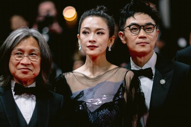 77th International Cannes Film Festival Red carpet 77eme Festival International du Film de Cannes Montee des marches du film She got No Name 305515 2024 05 24 Alpes Maritimes Cannes France Zhang, Ziyi Chan, Peter Ho sun Jiayin, Lei  Copyright: xTerencexBaelenx STAR_305515_082