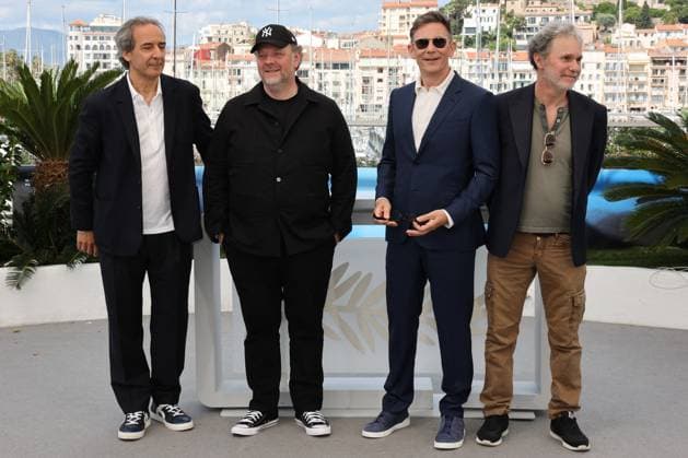 Cannes - The Most Precious Of Cargoes Photocall Alexandre Desplat, GrÃ gory Gadebois, Michel Hazanavicius and Serge Hazanavicius attend the La Plus Precieuse Des Marchandises (The Most Precious Of Cargoes) Photocall at the 77th annual Cannes Film Festival at Palais des Festivals on May 25, 2024 in Cannes, France. Photo by Shootpix ABACAPRESS.COM Cannes France  Copyright: xShootpix ABACAx