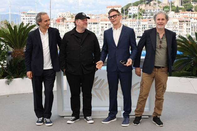 Cannes - The Most Precious Of Cargoes Photocall Alexandre Desplat, GrÃ gory Gadebois, Michel Hazanavicius and Serge Hazanavicius attend the La Plus Precieuse Des Marchandises (The Most Precious Of Cargoes) Photocall at the 77th annual Cannes Film Festival at Palais des Festivals on May 25, 2024 in Cannes, France. Photo by Shootpix ABACAPRESS.COM Cannes France  Copyright: xShootpix ABACAx