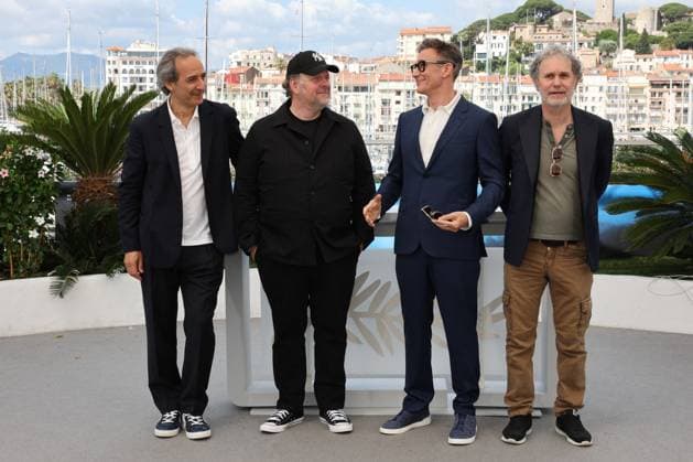 Cannes - The Most Precious Of Cargoes Photocall Alexandre Desplat, GrÃ gory Gadebois, Michel Hazanavicius and Serge Hazanavicius attend the La Plus Precieuse Des Marchandises (The Most Precious Of Cargoes) Photocall at the 77th annual Cannes Film Festival at Palais des Festivals on May 25, 2024 in Cannes, France. Photo by Shootpix ABACAPRESS.COM Cannes France  Copyright: xShootpix ABACAx