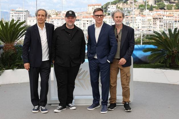 Cannes - The Most Precious Of Cargoes Photocall Alexandre Desplat, GrÃ gory Gadebois, Michel Hazanavicius and Serge Hazanavicius attend the La Plus Precieuse Des Marchandises (The Most Precious Of Cargoes) Photocall at the 77th annual Cannes Film Festival at Palais des Festivals on May 25, 2024 in Cannes, France. Photo by Shootpix ABACAPRESS.COM Cannes France  Copyright: xShootpix ABACAx