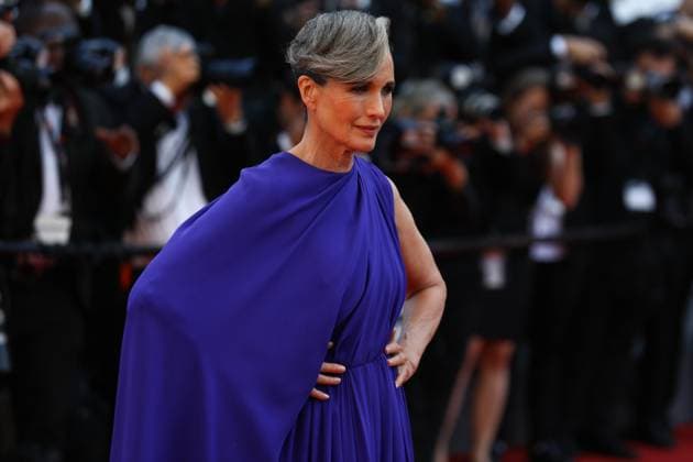 May 25, 2024, Cannes, Cote D azur, France: ANDIE MACDOWELL walks the red carpet ahead of The Most Precious of Cargoes Premiere screening at the 77th Annual Cannes Film Festival at Palais des Festivals in Cannes, France Cannes France - ZUMAc179 20240525_zep_c179_082 Copyright: xMickaelxChavetx