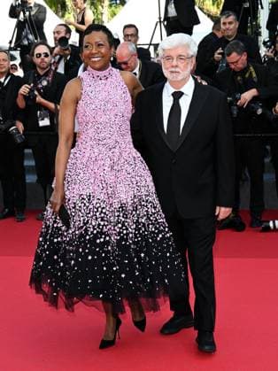 **Cannes, 77th Cannes Film Festival 2024, Final Night, Red Carpet Closing Ceremony. 77th Cannes Film Festival 2024, Final Night, Red Carpet Closing Ceremony. Pictured: George Lucas, Mellody Hobson Cannes France  Copyright: xIPA ABACAx