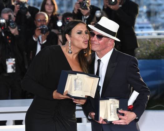 Cannes, 77th Cannes Film Festival 2024, Palme D Or Winners Photocall Cannes, 77th Cannes Film Festival 2024, Palme D Or Winners Photocall In the photo: Karla Sofia Gascon, Jacques Audiard Cannes France  Copyright: xIPA ABACAx