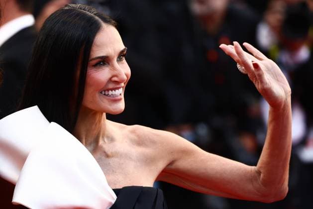 May 25, 2024, Cannes, France: Demi Moore attends the Red Carpet of the closing ceremony at the 77th annual Cannes Film Festival at Palais des Festivals on May 25, 2024 in Cannes, France. Cannes France - ZUMAz156 20240525_zip_z156_046 Copyright: xBeataxZawrzelx