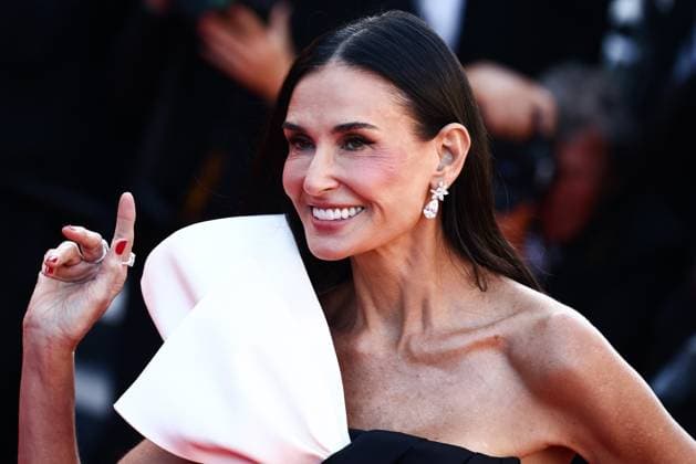 May 25, 2024, Cannes, France: Demi Moore attends the Red Carpet of the closing ceremony at the 77th annual Cannes Film Festival at Palais des Festivals on May 25, 2024 in Cannes, France. Cannes France - ZUMAz156 20240525_zip_z156_050 Copyright: xBeataxZawrzelx