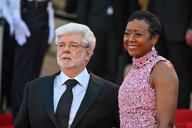 Cannes 2024 Closing Ceremony Mellody Hobson, George Lucas at the Closing Ceremony during the 77th Cannes Film Festival in Cannes, France on May 25, 2024. Photo by Julien Reynaud APS-Medias ABACAPRESS.COM Cannes France  Copyright: xReynaudxJulien APS-Medias ABACAx