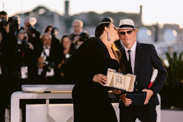 77eme Festival International du Film de Cannes Photocall des palmes et laureats 77th International Cannes Film Festival Photocall with winners 305537 2024 05 25 Alpes Maritimes Cannes France Gascon, Karla Sofia Audiard, Jacques  Copyright: xTerencexBaelenx STAR_305537_005