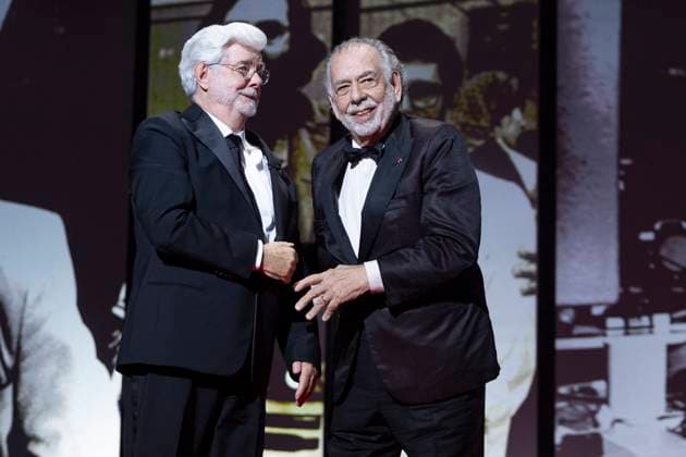 B CÃ rÃ monie de clÃ ture du 77eme Festival International du Film de Cannes au Palais des Festivals Ã Cannes George Lucas, Francis Ford Coppola CÃ rÃ monie de clÃ ture du 77eme Festival International du Film de Cannes au Palais des Festivals Ã Cannes Le 25 mai 2024 Borde Jacovides Moreau Bestimage Closing ceremony of the 77th Cannes International Film Festival at the Palais des Festivals in Cannes, France On may 25th 2024 Cannes France  Copyright: xOLIVIERxBORDEx xBESTIMAGExOLIVIERxBORDEx xBESTIMAGEx