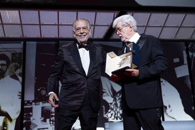 B CÃ rÃ monie de clÃ ture du 77eme Festival International du Film de Cannes au Palais des Festivals Ã Cannes George Lucas Palme d?or d?honneur , Francis Ford Coppola CÃ rÃ monie de clÃ ture du 77eme Festival International du Film de Cannes au Palais des Festivals Ã Cannes Le 25 mai 2024 Borde Jacovides Moreau Bestimage Closing ceremony of the 77th Cannes International Film Festival at the Palais des Festivals in Cannes, France On may 25th 2024 Cannes France  Copyright: xOLIVIERxBORDEx xBESTIMAGExOLIVIERxBORDEx xBESTIMAGEx