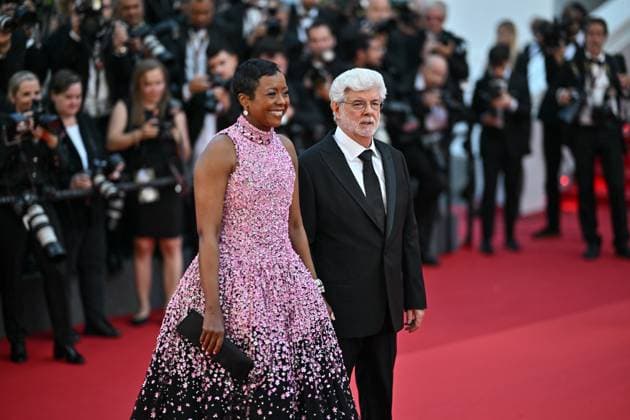 Cannes 2024 Closing Ceremony Mellody Hobson, George Lucas at the Closing Ceremony during the 77th Cannes Film Festival in Cannes, France on May 25, 2024. Photo by Julien Reynaud APS-Medias ABACAPRESS.COM Cannes France  Copyright: xReynaudxJulien APS-Medias ABACAx