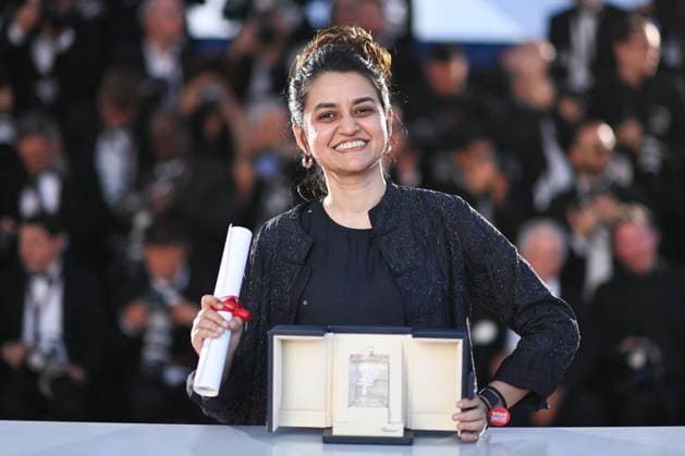 Cannes Winners Photocall Payal Kapadia poses with the Grand Prix Award for All We Imagine As Light during the Winners Photocall as part of the 77th Cannes International Film Festival in Cannes, France on May 25, 2024. Photo by Aurore Marechal ABACAPRESS.COM Cannes France  Copyright: xMarechalxAurore ABACAx