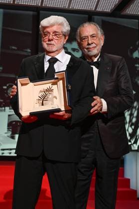 77eme Festival International du Film de Cannes Ceremonie de cloture 77th International Cannes Film Festival Closing ceremony 305533 2024 05 25 Cannes France Lucas, George Coppola, Francis Ford  Copyright: xSergexArnalx xStarfacex STAR_305533_010