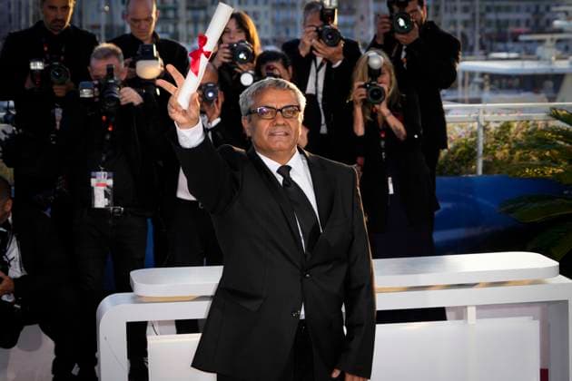 IPP Photo Daniele Cifala™ Cannes 25 05 2024 Palme D Or Winners Photocall The 77th Annual Cannes Film Festival in the photo Mohammad Rasoulof poses with the Special Award for Best Screenplay for The Seed of the Sacred Fig Italy Photo Press World Copyright