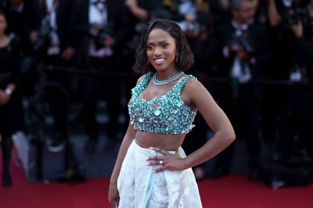 Cannes, France 25th May, 2024 MaÃ¯mouna DoucourÃ attends the Red Carpet of the closing ceremony at the 77th annual Cannes Film Festival at Palais des Festivals on May 25, 2024 in Cannes, France CINEMA 77eme Festival de Cannes Red Carpet Closing Ceremony 25 05 2024 NorbertScanella Panoramic 