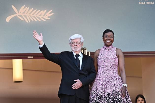 Annual Cannes Film Festival - Closing Ceremony - Cannes DN Mellody Hobson and George Lucas attend the Red Carpet of the closing ceremony at the 77th annual Cannes Film Festival at Palais des Festivals on May 25, 2024 in Cannes, France. Photo by David NIVIERE ABACAPRESS.COM CANNES France  Copyright: xNivierexDavid ABACAPRESS.COMx